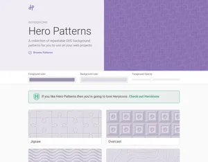 Hero Patterns screenshot