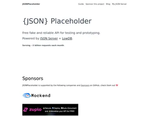 JSONPlaceholder screenshot