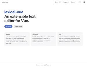 Lexical Vue screenshot