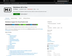 Markdown All in One screenshot