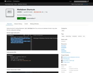 Markdown Shortcuts screenshot