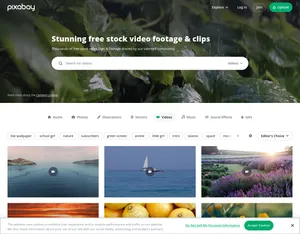 Pixabay Videos screenshot