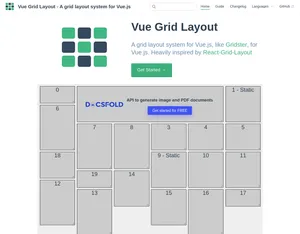 Vue Grid Layout screenshot