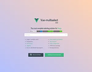 Vue Multiselect screenshot