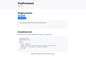 VuePromised screenshot